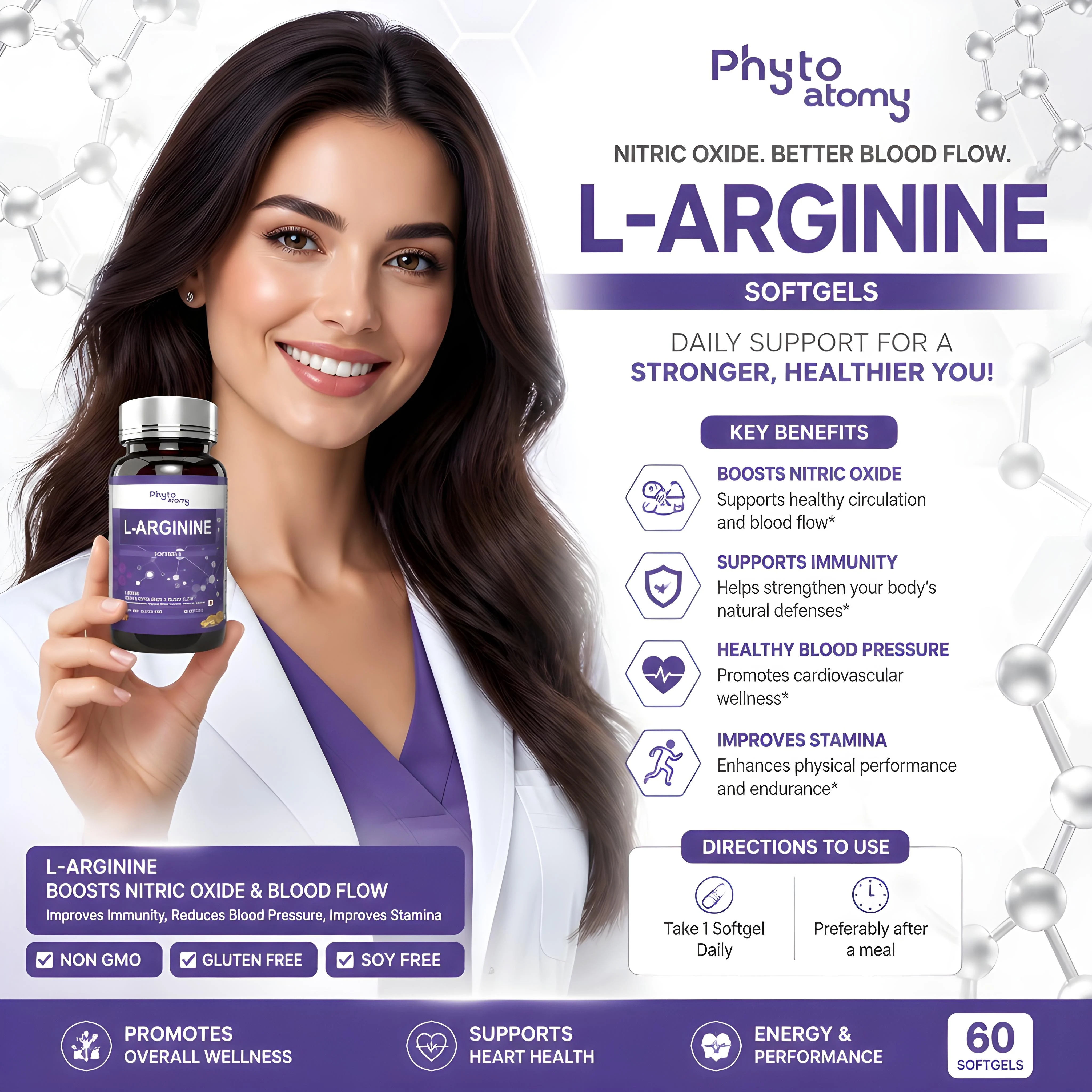 L-Arginine Softgel Capsule (60 Capsule) (HS00571)